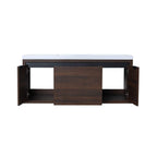 Alora Floating Walnut Bathroom Vanity With Resin Sink Soft Close Doors (SAK62941)