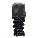 Super Double Drawn 12A Grade Fancy Curl Fumi Hair BUNDLES with CLOSURE