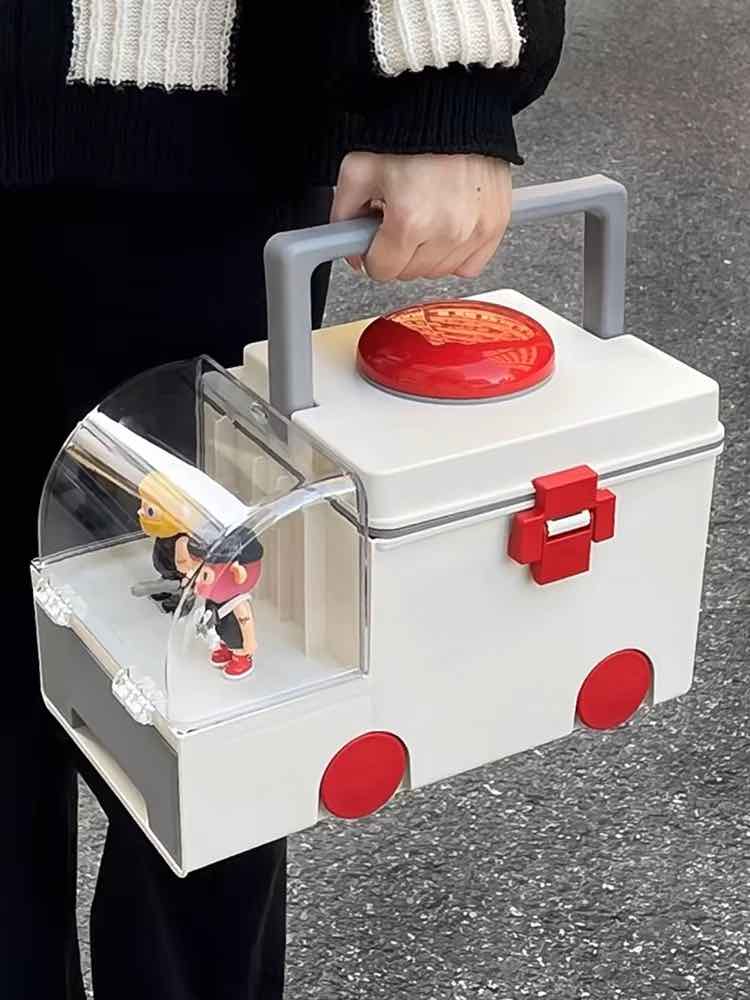 Ambulance Family First Aid Kit - Cute Medicine Lock Storage Box Organi