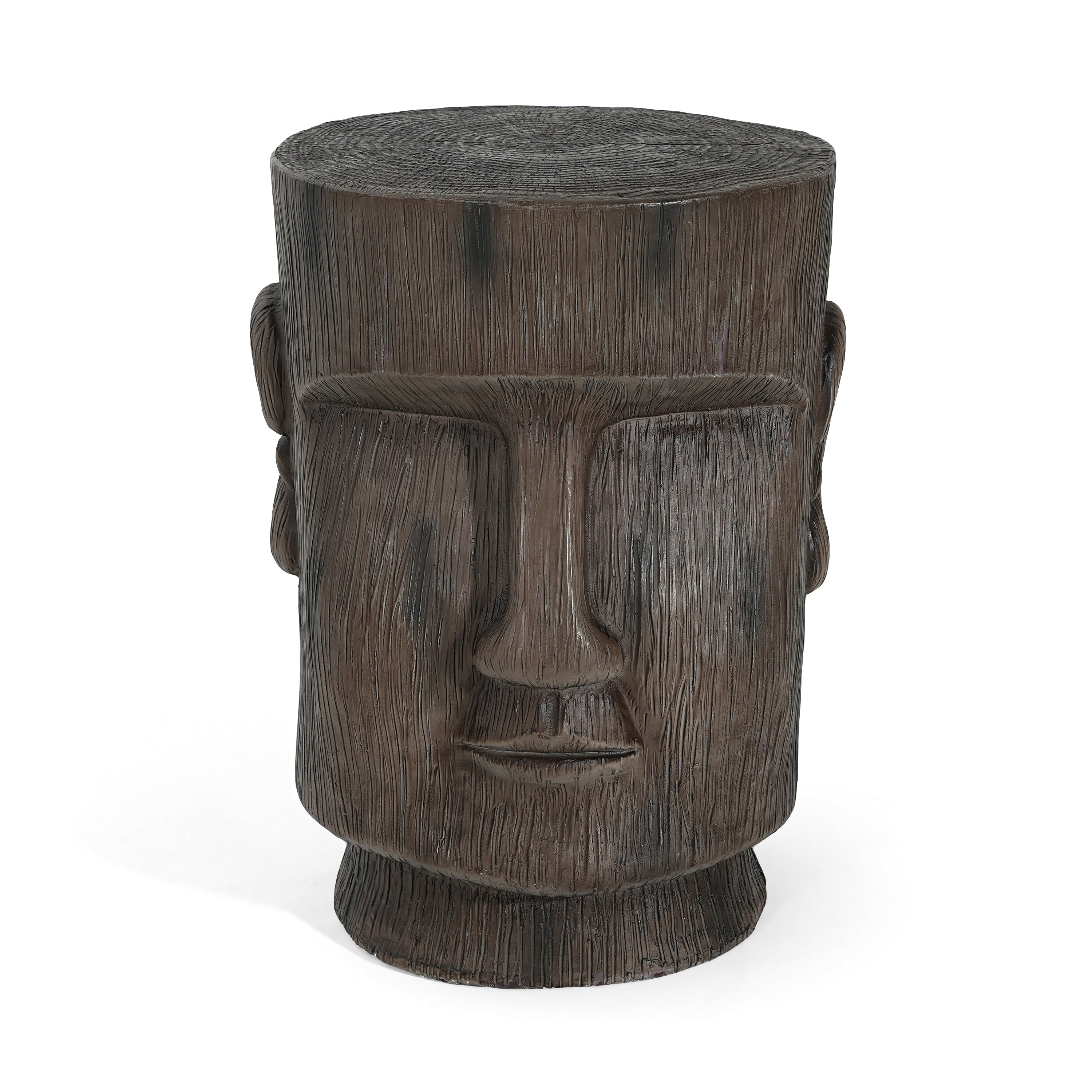 Outdoor Side Table - Easter Island Moai Statue Pedestal