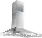 Range Hood 36 Inch;  Wall Mount Vent Hood In Stainless Steel With