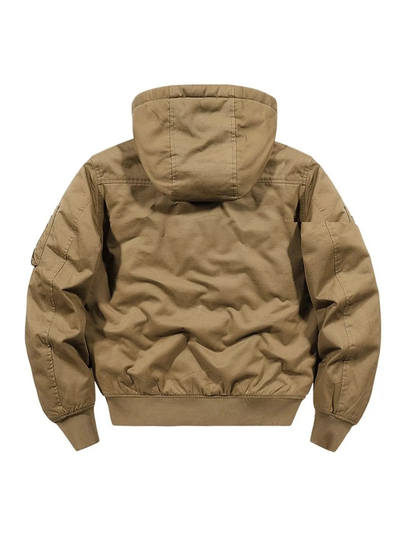 Men's Plus Size Hooded Zip Up Bomber Jacket