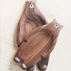 Cute Bear Wood Board Bread Plate Block Bear Shape Tray