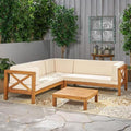 Brava X-Back 4-Piece Sofa Set Beige