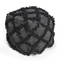 Jumanji Handcrafted Wool and Cotton Pouf - Brown