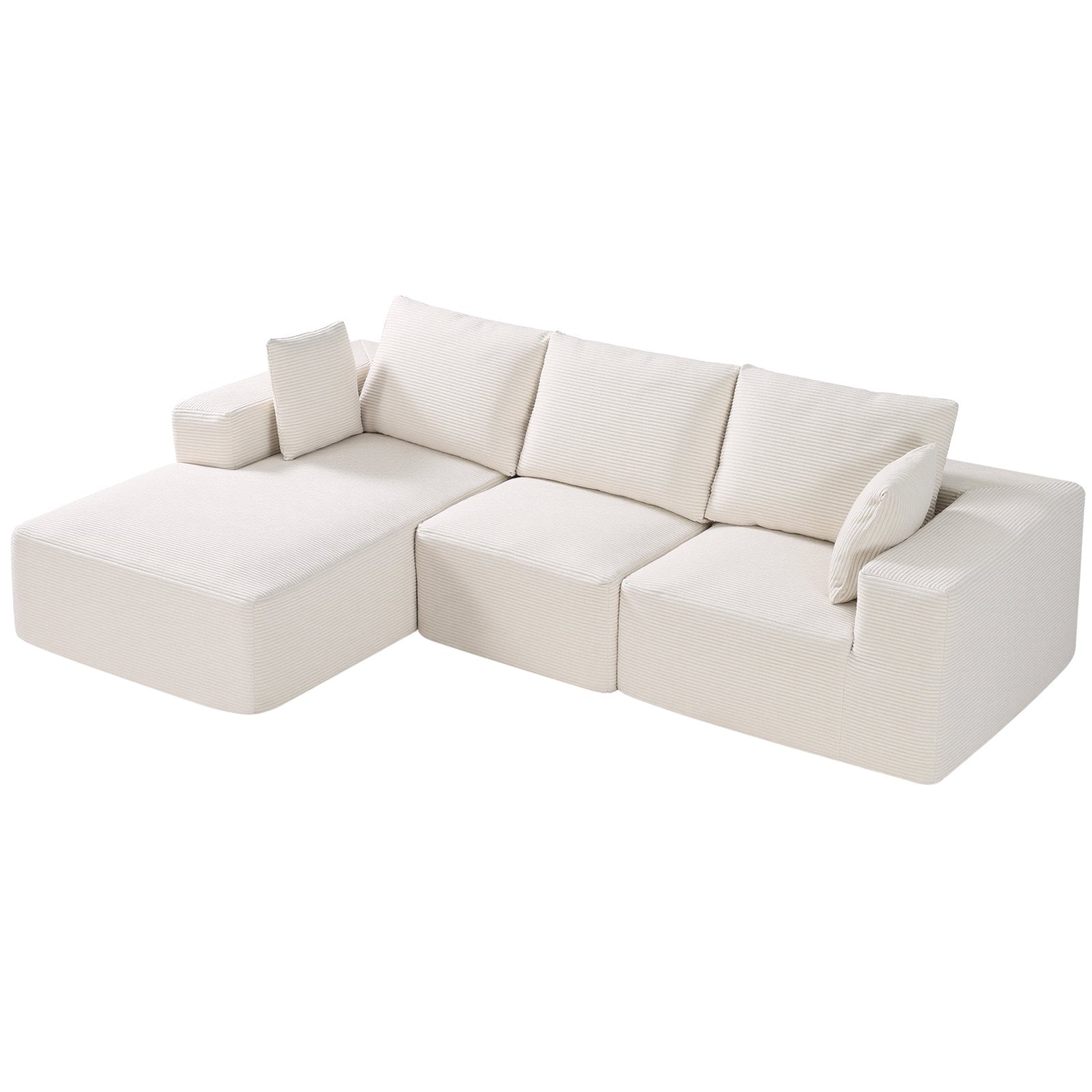 Modular Sectional Sofa, L Shaped Modular Sofa With Chaise, Cloud