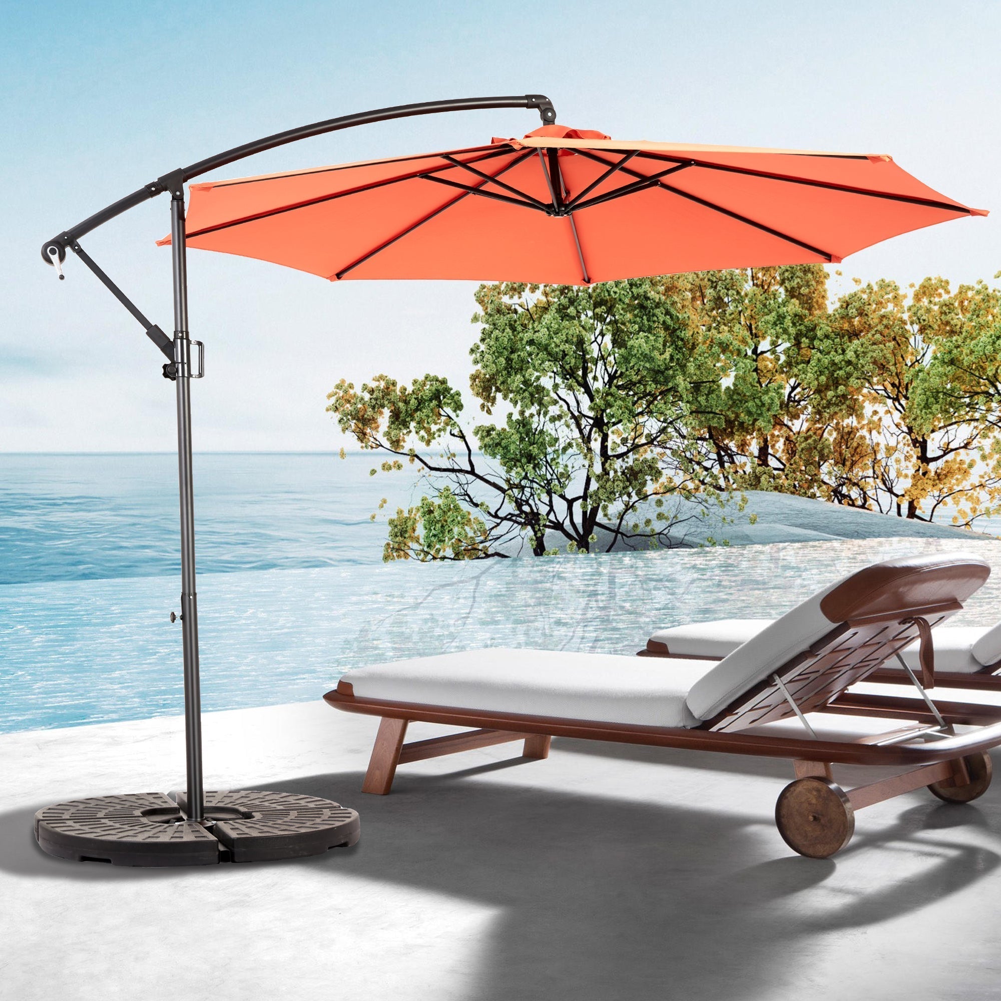 Best Choice Products 10ft Offset Hanging Market Patio Umbrella