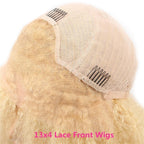 200% Density Kinky Straight 613 Blonde 13x4 Lace 13x6 Frontal Wigs