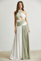 Breeze Two-Tone Slit Dress