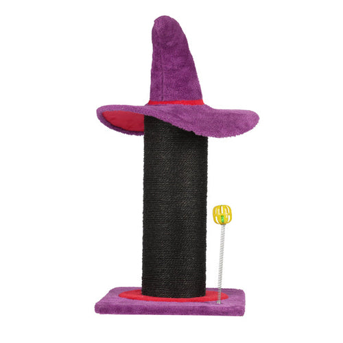 Wizard Hat Cat Scratching Post With Spring Ball Toy For Indoor Cats,