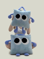 Big Eyes 2-in-1 Convertible Throw Pillow Blanket, Cute Whimsical Soft