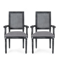 Elegant French Country Style Dining Chair With Cane Backrest
