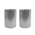 Modern Round Accent Table With Hammered Surface