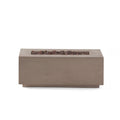Modern 40' Outdoor 40,000 BTU Rectangular MgO Concrete Propane Fire Pit, Dark Grey