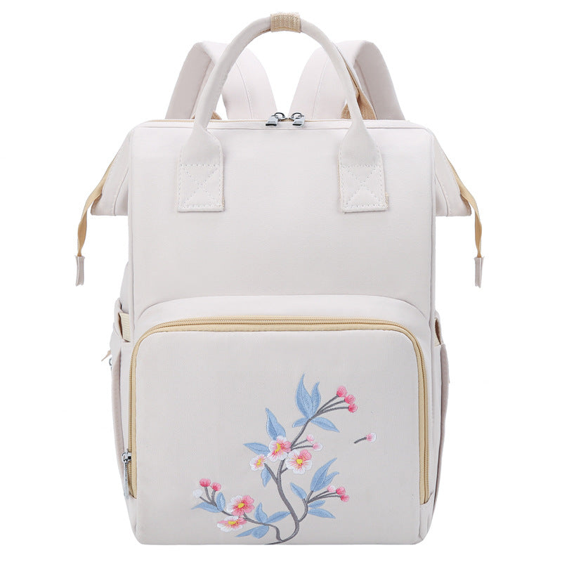 Oxford Embroidery Travel Diaper Bag For Mommy