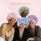 Silk Bonnet, Satin Hair Bonnet For Sleeping For Wavy Curly Natural