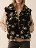 Zip Up Vest Coat with Pockets