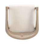 Wooden Frame Counter Stool with Rattan Back - Set of 2