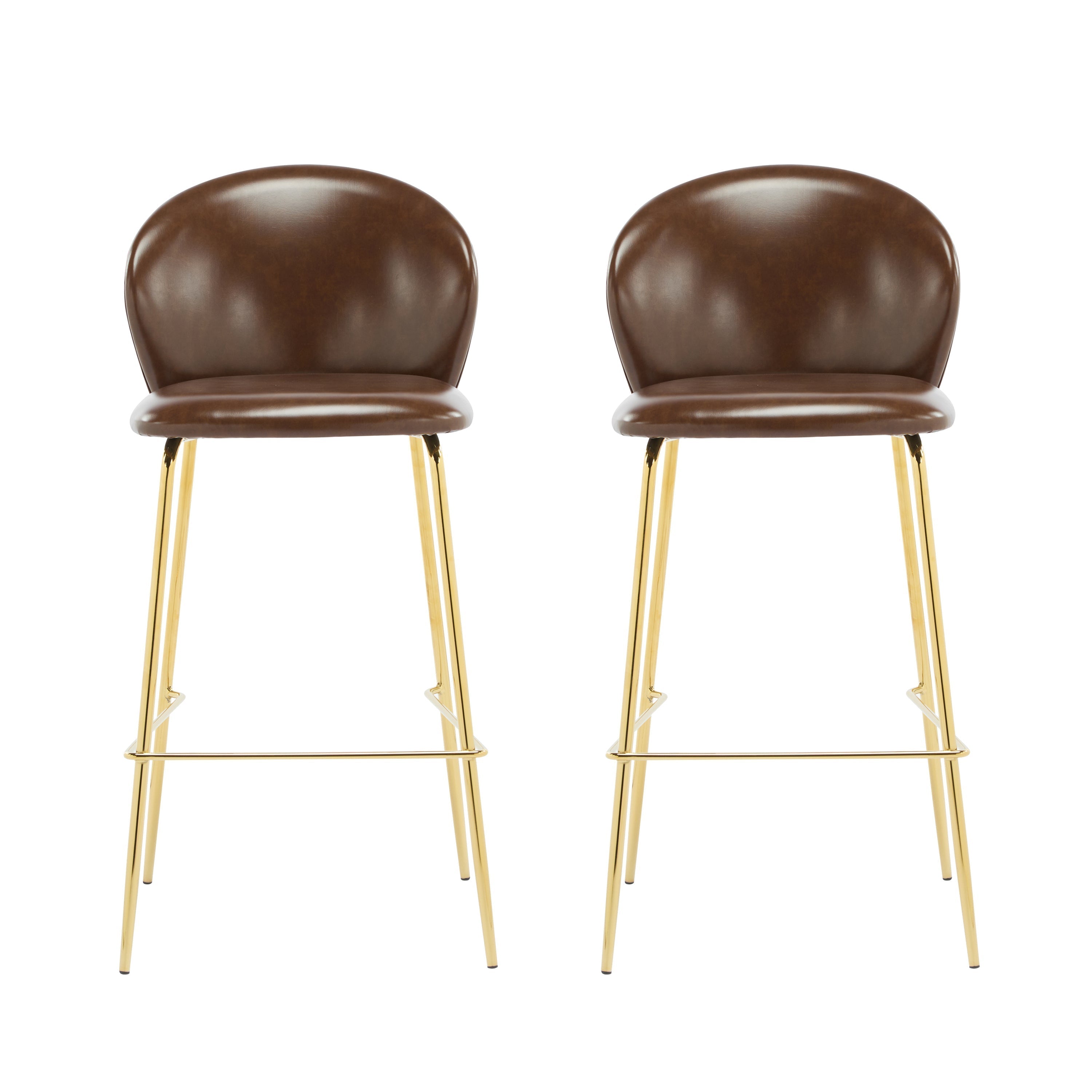 Kira Indoor Upholstered Bar Stool Set of 2