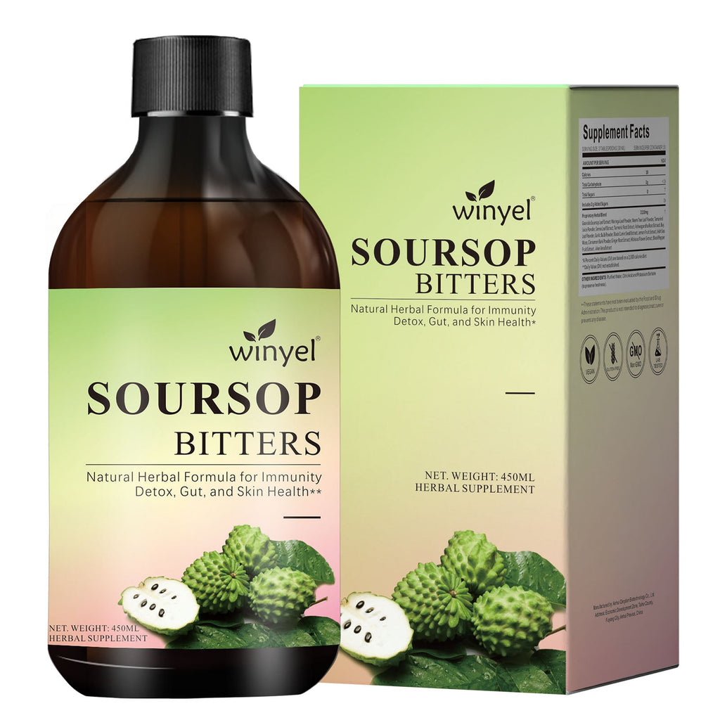 Soursop Liquid Contains Black Seeds, Moringa, And Turmeric, And Is