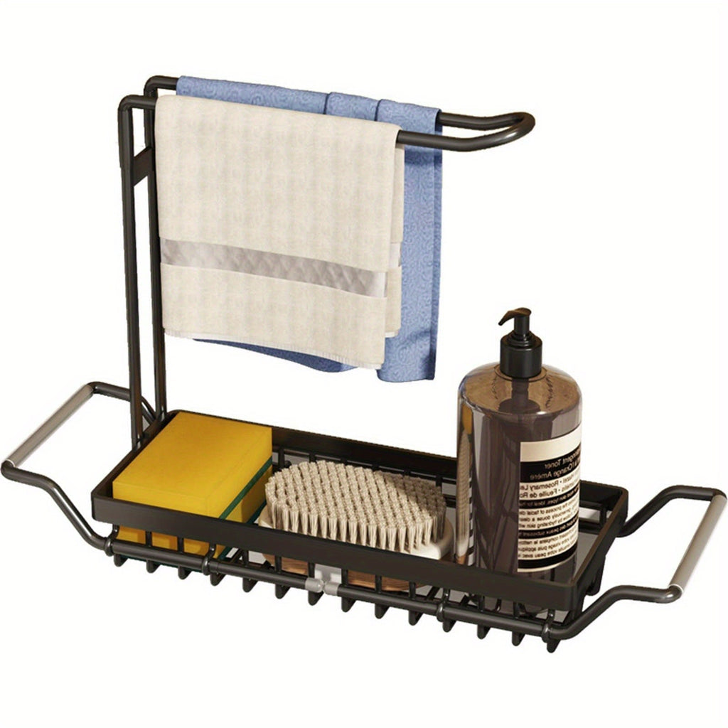 Expandable Kitchen Sink Caddy Organizer, Stainless Steel Over Sink