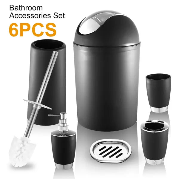 Bathroom Accessories Set 6 Pcs Bathroom Set Ensemble Complete Soap
