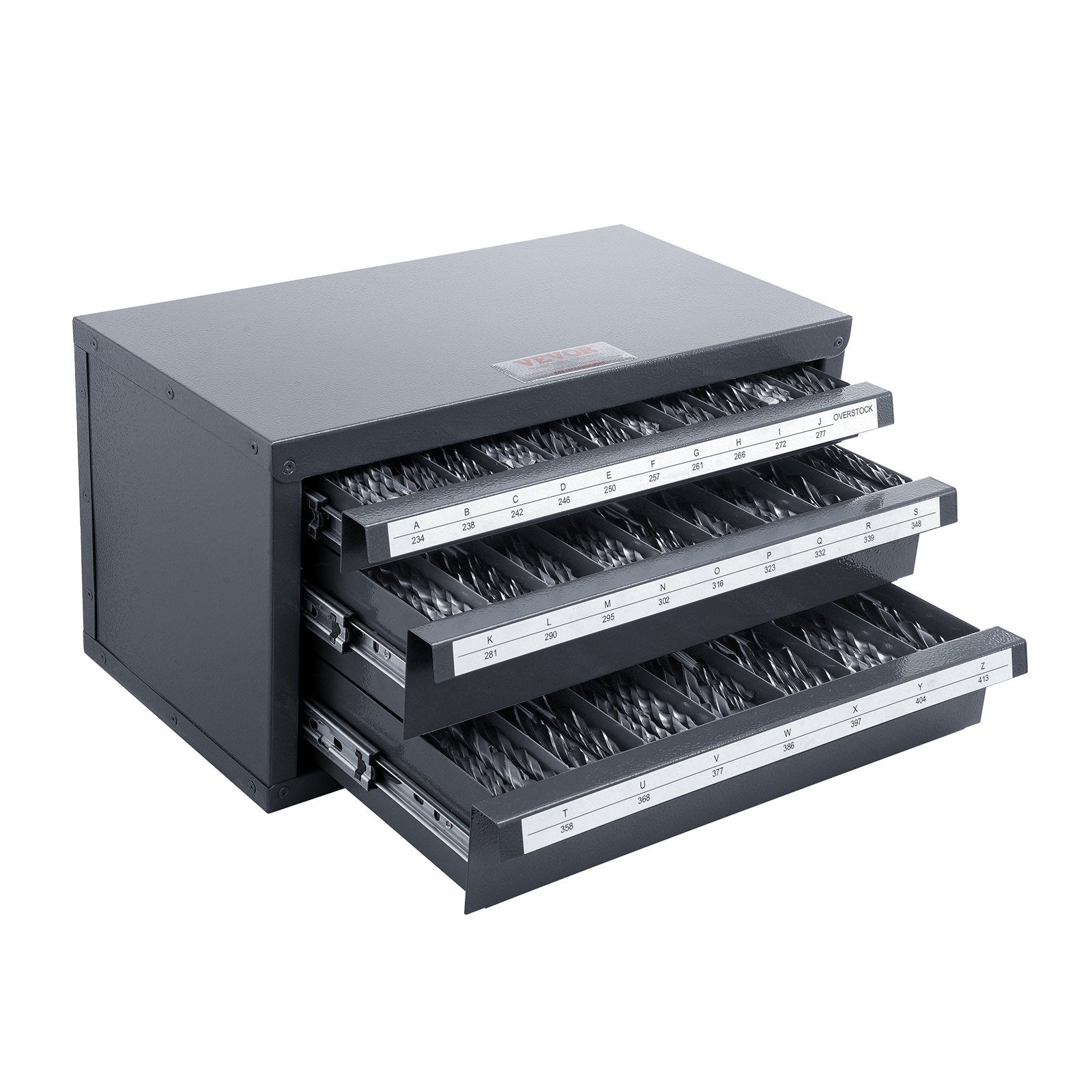 Drill Bit Dispenser Cabinet, Three-Drawer Drill Bit Organizer Cabinet