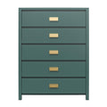 Haven - 5 Drawer Dresser - Dark Green