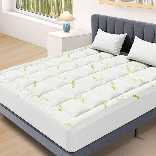 Mattress Protector, Thickened Mattress Pad With Bamboo Fiber Viscose