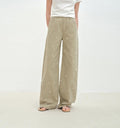 "Carol Pie" loose high-waisted wide-leg calla lily print jeans for