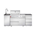 Castelle Flame Deluxe 4-Burner 72000 BTU Stainless Steel BBQ Island (SAK31425)