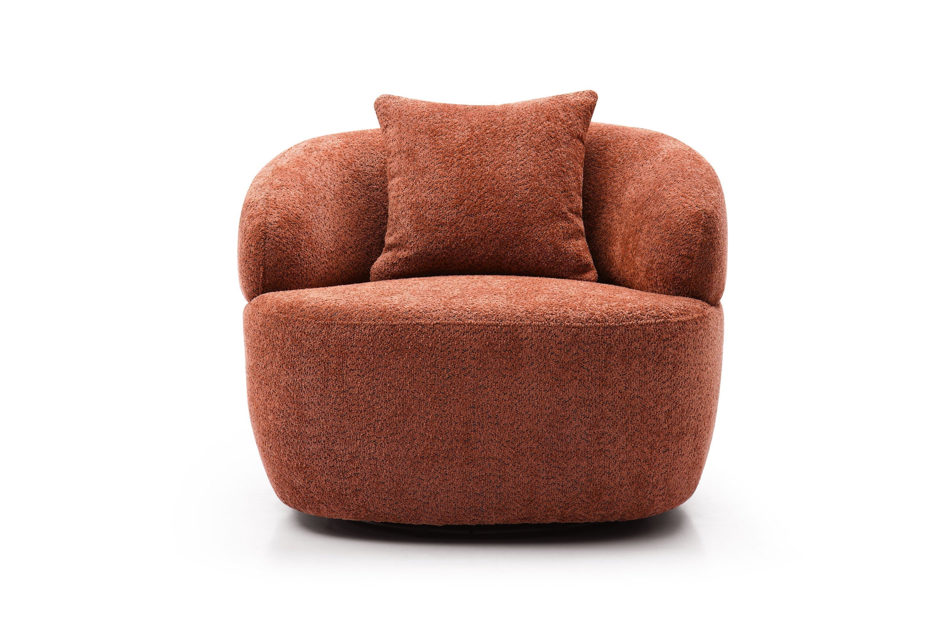 360° Swivel Mid Century Modern Curved Sofa Orange
