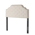 Charismatic Queen Size Headboard with Button Tufting and Nailhead Trim