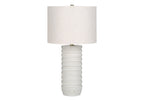 28"h Cream Resin Table Lamp with Ivory Linen Shade