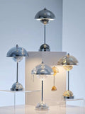 Chrome Flowerpot Dimmable Table Lamp - Modern Nordic Portable Bedside