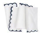 Navy and White Cloth Napkins