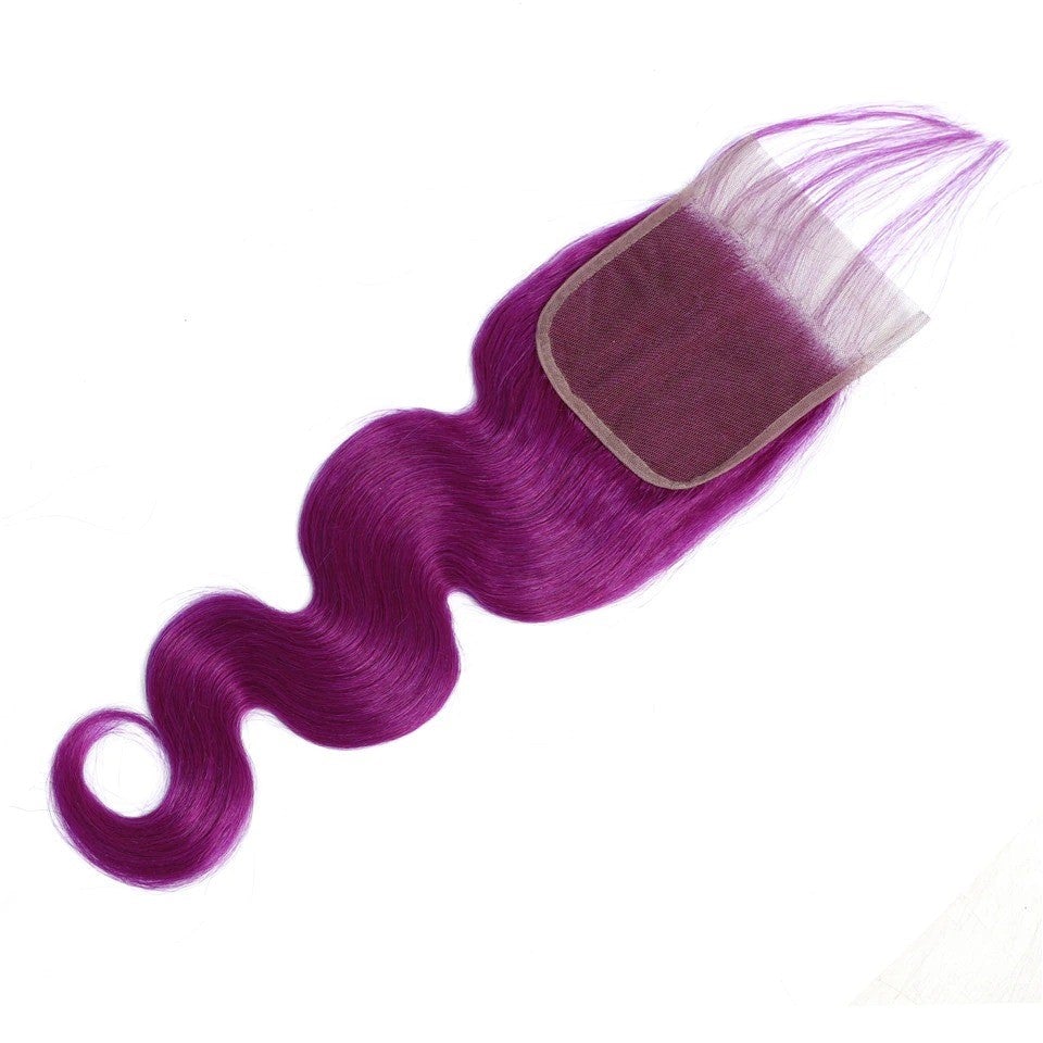 Body Wave 10A Grade Purples #1B/ purple 3/4 BUNDLES with CLOSURES & FR