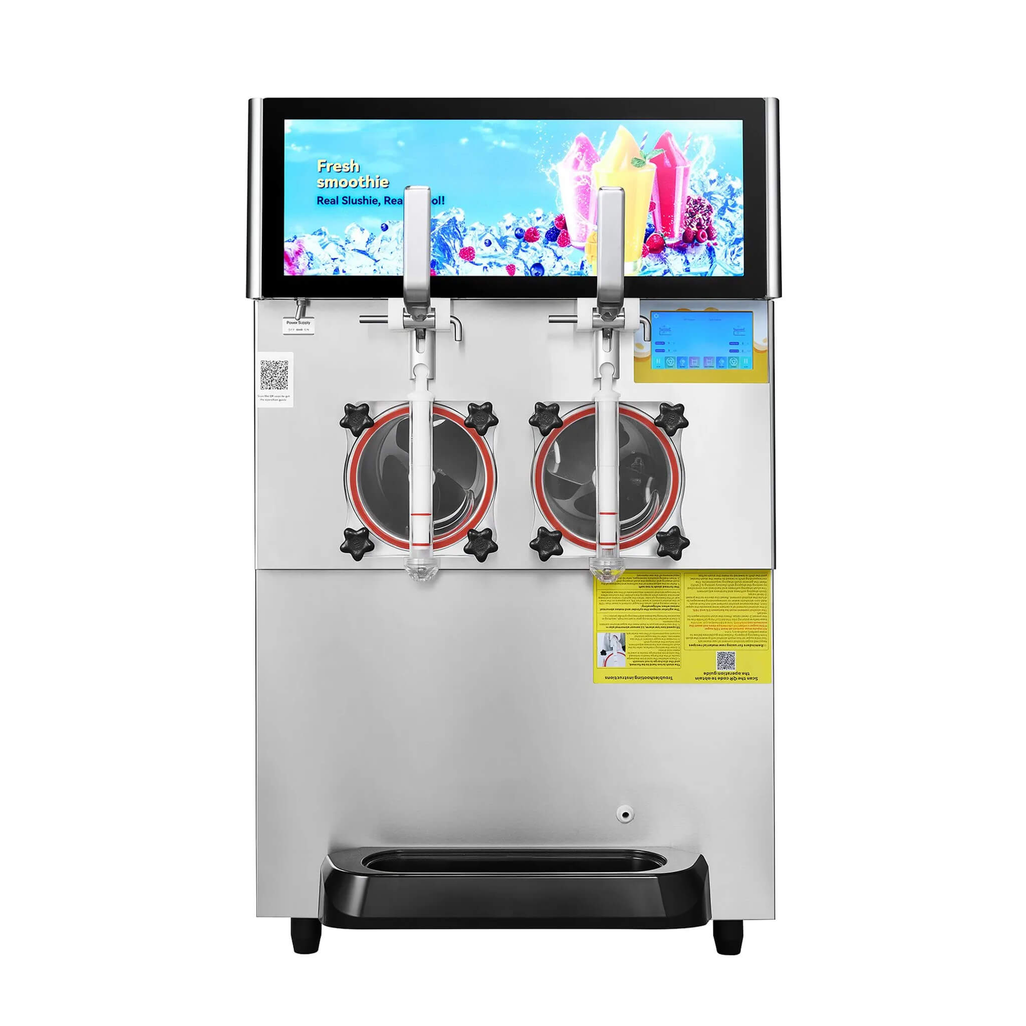 Commercial 16L 1155W Double Bowl Stainless Steel Slushy Margarita Machine (SAK98402)