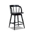Counter Stool with Spindle Low-Back and Footrest