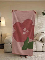 Cute Whimsical Floral Bath Towel - Soft, Absorbent, 100% Staple Cotton