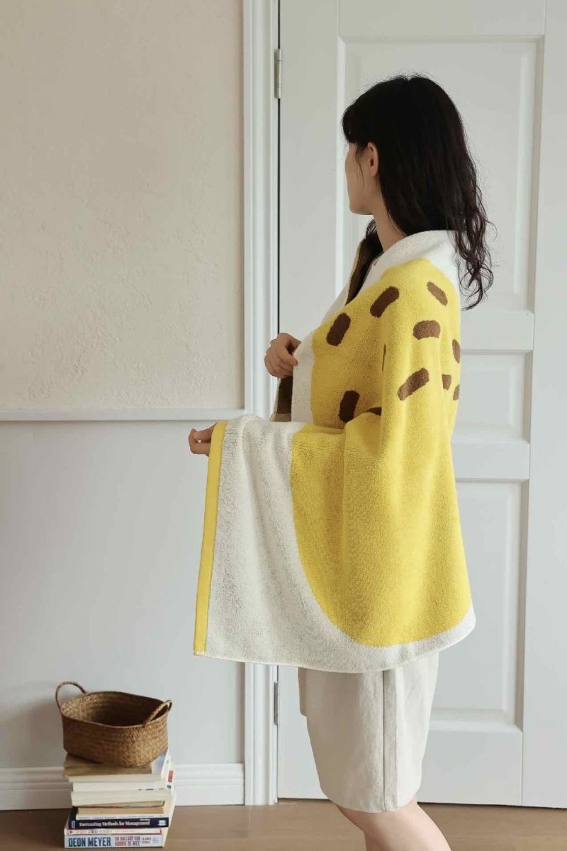 Cute Whimsical Pear Bath Towel - Ultra Soft, Absorbent, 100% Staple