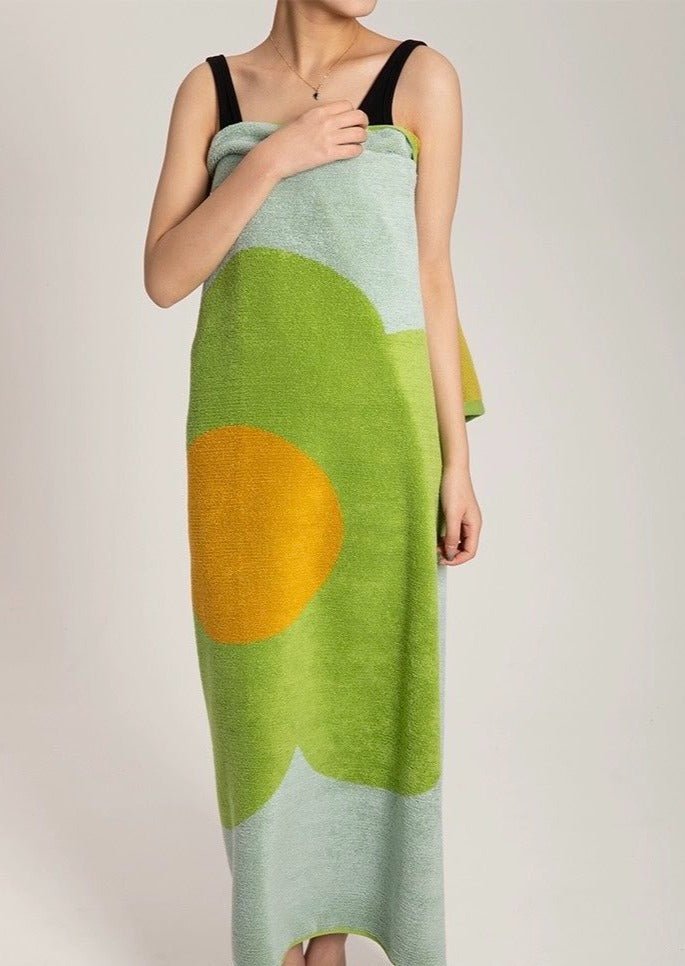 Cute Whimsical Sunflower Bath Towel - Ultra Soft & Absorbent Staple