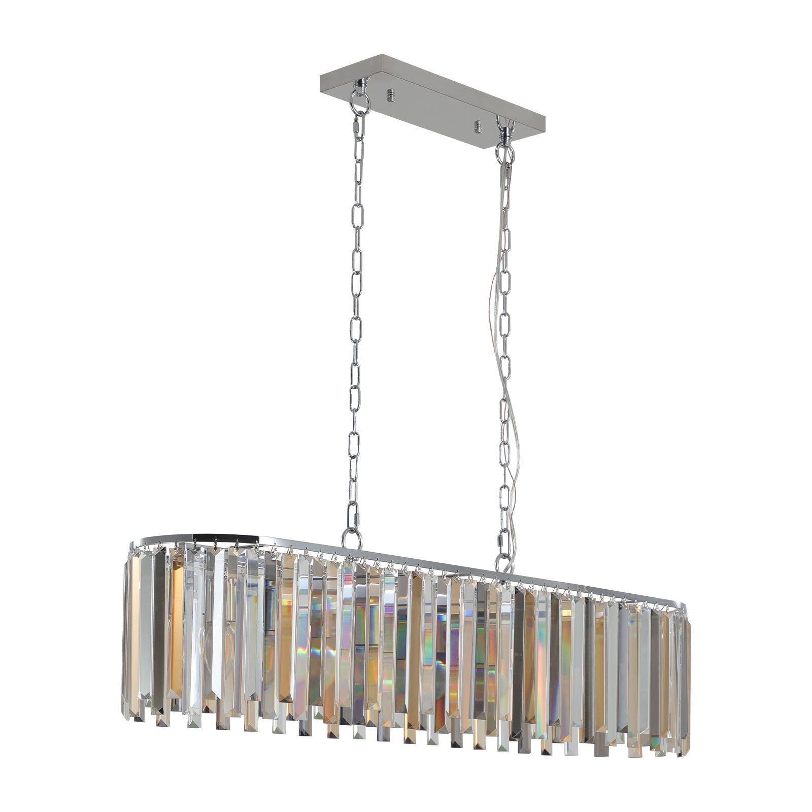 Modern Oval Crystal Ceiling Chandelier
