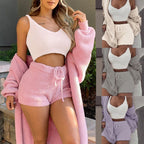 Winter Sexy Women Home Wear Suit Casual Pajamas Set Lady Female Soft