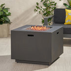 Outdoor Patio Gas Burning Fire Pit Table 50,000 BTU, Square
