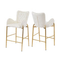 Fabric Counter Height Bar Stools (Set of 2)