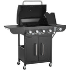 Gas Grill, 4 Burner Propane Gas Grill With Side Burner, 425 SQ.In