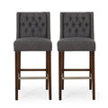 Solstara Upholstered Dining Barstool with Button Tufted and Wing Back