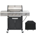 Propane Grill 4 Burner Barbecue Grill Stainless Steel Gas Grill With