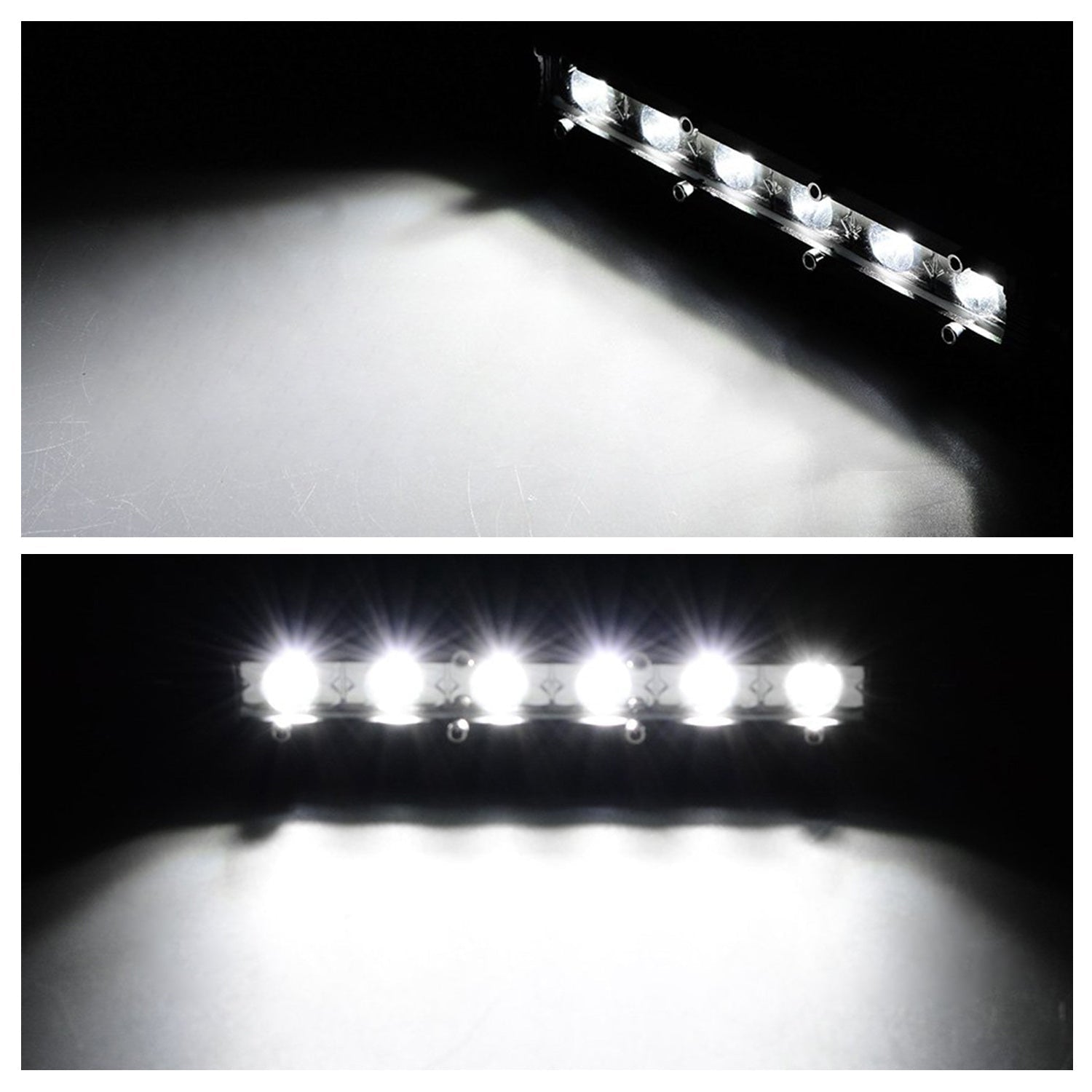 7in LED Light Bar Single Row Offroad Spot Lights 18W Ultra Slim